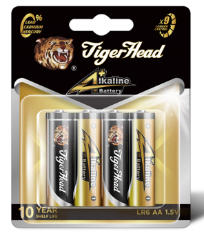 PILAS ALCALINAS TIGER HEAD A+ LR6 TAMAÑO AA