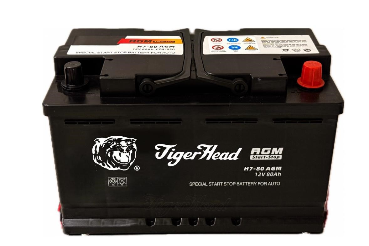 Baterías de arranque y parada AGM H7-80 de Tiger Head