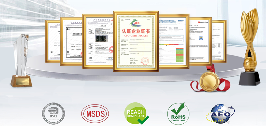 certificados de baterías tigerhead